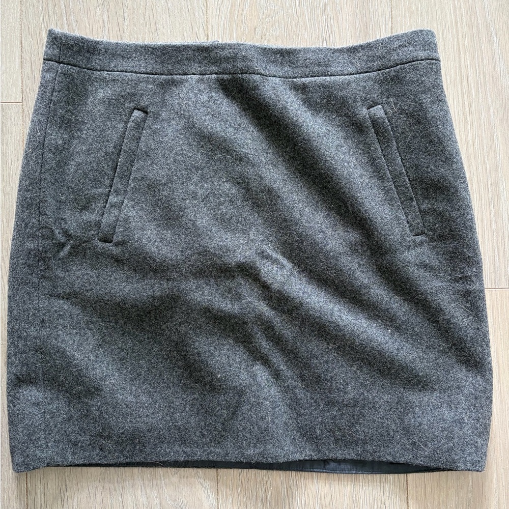 J. Crew Charcoal Mini Skirt
